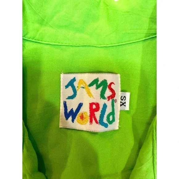 Jams World Women's Green Sleeveless Collared Pullover Wrap Shirt Size XS - Picture 3 of 3
